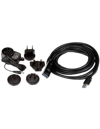 StarTech.com Cable Extensor Alargador USB 3.0 SuperSpeed Activo de 3m - USB A Macho a Hembra - Negro