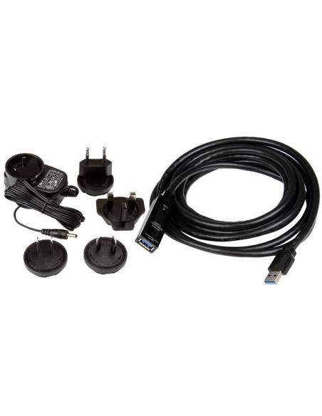StarTech.com Cable Extensor Alargador USB 3.0 SuperSpeed Activo de 3m - USB A Macho a Hembra - Negro