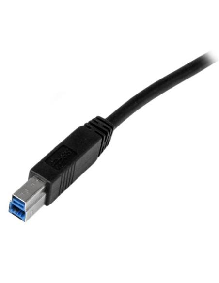 StarTech.com Cable Certificado 1m USB 3.0 Super Speed USB B Macho a USB A Macho Adaptador para Impresora - Negro