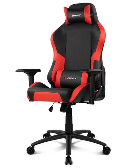DRIFT DR250 Silla para videojuegos de PC Asiento acolchado tapizado Negro, Rojo