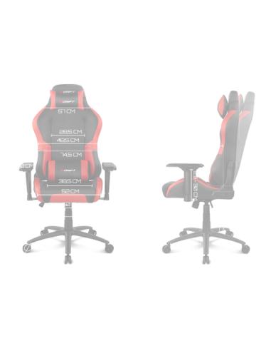 DRIFT DR250 Silla para videojuegos de PC Asiento acolchado tapizado Negro, Rojo