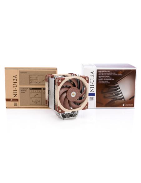 Noctua NH-U12A sistema de refrigeración para ordenador Procesador Enfriador 12 cm Beige, Marrón, Plata 1 pieza(s)