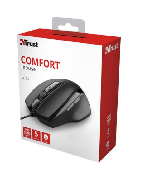 Trust Voca ratón Oficina mano derecha USB tipo A Óptico 2400 DPI