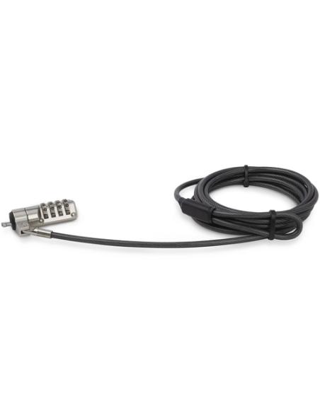 StarTech.com Cable con Candado de Seguridad con Clave para Ordenador Portátil - con Bisagra Giratoria - con Candado de Combinaci