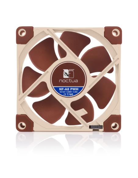 Noctua NF-A8 PWM sistema de refrigeración para ordenador Carcasa del ordenador Ventilador 8 cm Beige, Marrón