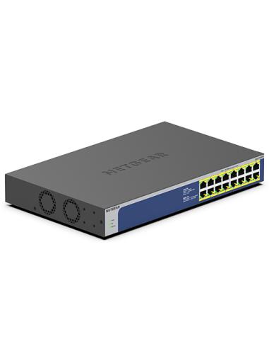 NETGEAR GS516PP No administrado Gigabit Ethernet (10/100/1000) Energía sobre Ethernet (PoE) Azul, Gris