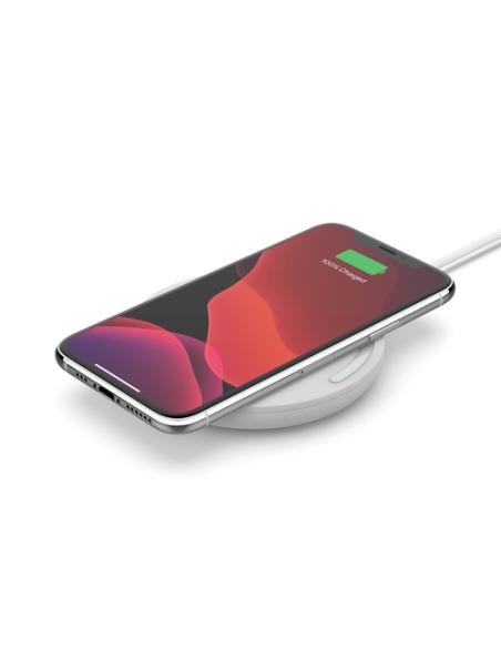 Belkin WIA001BTWH cargador de dispositivo móvil Teléfono Blanco Corriente alterna Cargador inalámbrico Carga rápida Auto