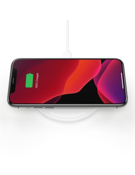 Belkin WIA001BTWH cargador de dispositivo móvil Teléfono Blanco Corriente alterna Cargador inalámbrico Carga rápida Auto