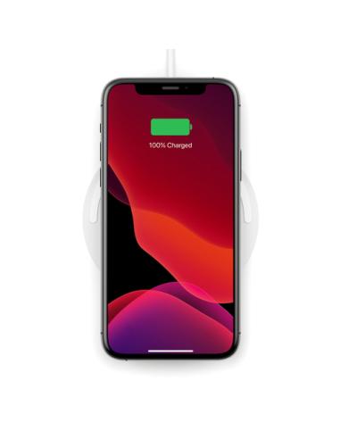 Belkin WIA001BTWH cargador de dispositivo móvil Teléfono Blanco Corriente alterna Cargador inalámbrico Carga rápida Auto