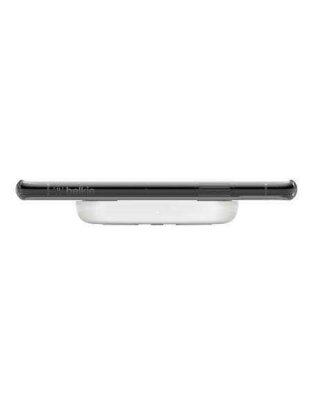 Belkin WIA001BTWH cargador de dispositivo móvil Teléfono Blanco Corriente alterna Cargador inalámbrico Carga rápida Auto