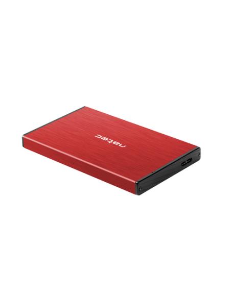 NATEC Rhino GO Carcasa de disco duro/SSD Rojo 2.5"