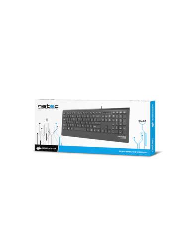 NATEC Barracuda teclado Universal USB QWERTY Español Negro