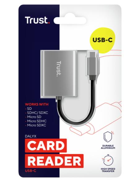 Trust 24136 lector de tarjeta USB 3.2 Gen 1 (3.1 Gen 1) Type-C Aluminio