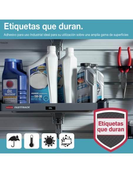 DYMO D1 - Etiquetas Durable - Blanco sobre rojo - 12mm x 7m