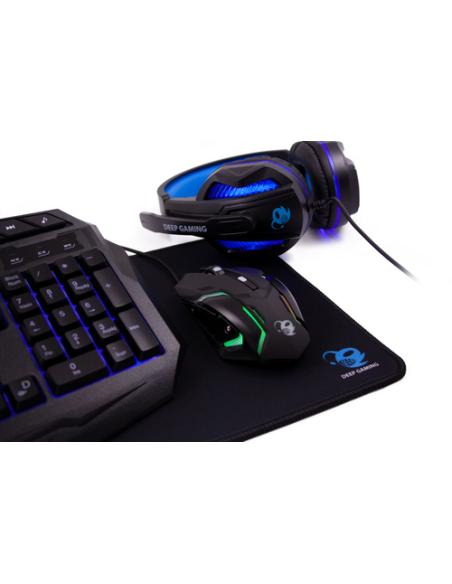 Deep Gaming DG-KTRAA-10 teclado Ratón incluido Juego USB QWERTY Español Negro