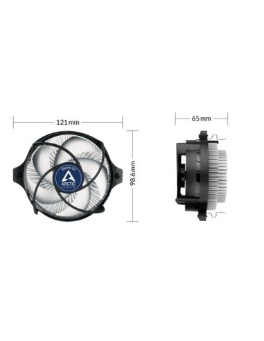 ARCTIC Alpine 23 - Compact AMD CPU-Cooler Procesador Refrigerador de aire 9 cm Aluminio, Negro 1 pieza(s)