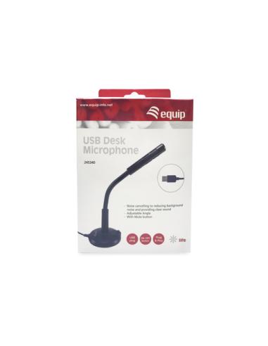 Equip 245340 Negro Micrófono de superficie para mesa