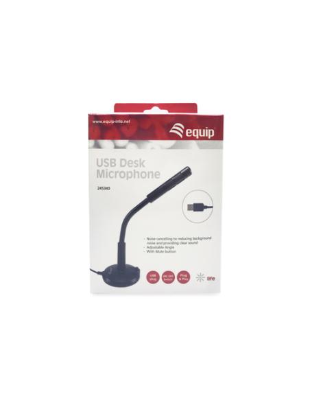 Equip 245340 Negro Micrófono de superficie para mesa