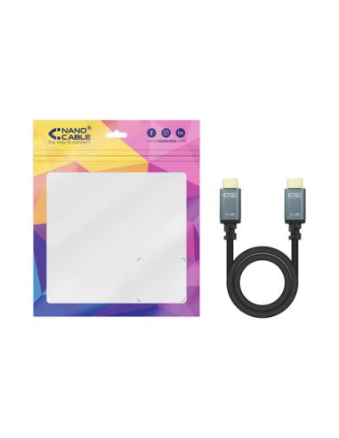 Nanocable Cable HDMI 2.1 IRIS 8K A/M-A/M, Negro, 0.5 m