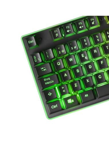 Mars Gaming MCPXBFR, Combo Teclado H-Mech FRGB, Ratón Ultraligero 10000DPI y Alfombrilla XXL, Negro, Idioma Francés