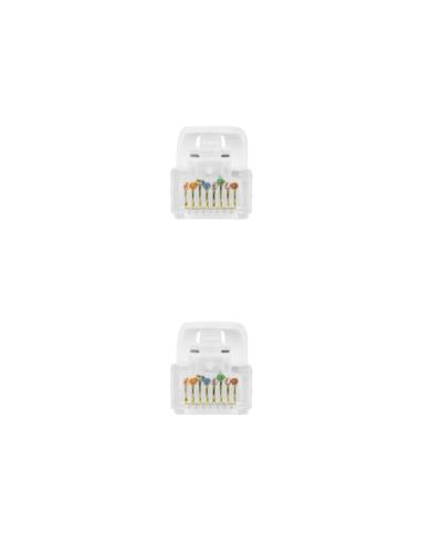 Nanocable Cable Red Latiguillo RJ45 LSZH CAT.6A UTP AWG24, Blanco, 25 cm