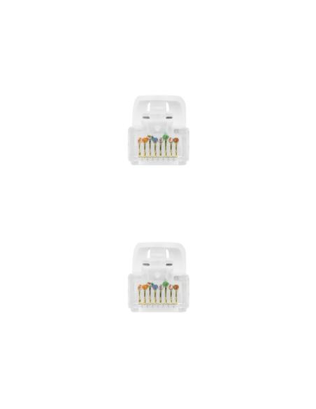 Nanocable Cable Red Latiguillo RJ45 LSZH CAT.6A UTP AWG24, Blanco, 25 cm