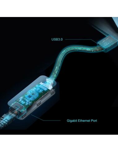 TP-Link UE306 base para portátil y replicador de puertos Negro