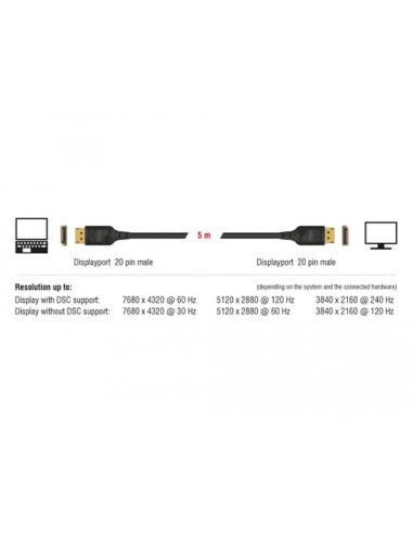 DeLOCK 85660 cable DisplayPort 2 m Negro