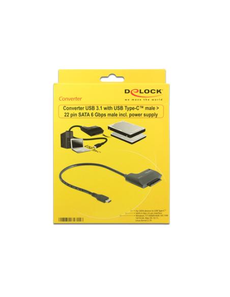 DeLOCK 0.245m, USB3.1-C/SATAIII tarjeta y adaptador de interfaz