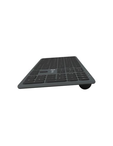 NATEC NKL-1830 teclado Universal RF Wireless + Bluetooth QWERTY Español Negro, Gris