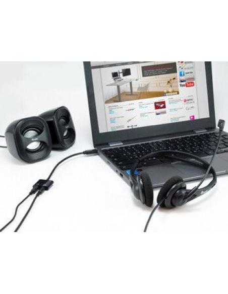 Equip Adaptador DAC de audio USB-C a dual de 3,5 mm