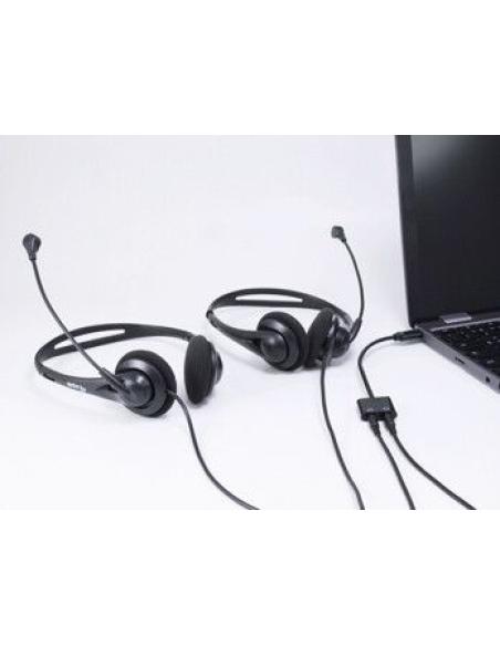 Equip Adaptador DAC de audio USB-C a dual de 3,5 mm