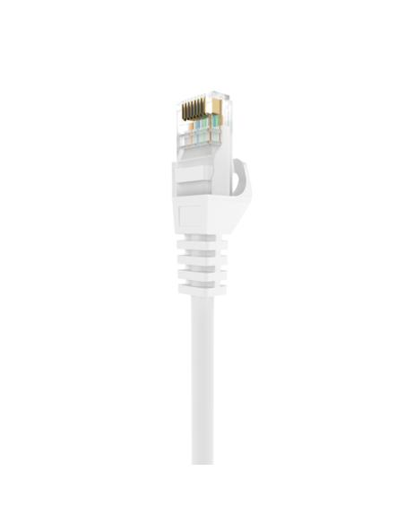 AISENS Cable de Red Latiguillo RJ45 LSZH Cat.6A 500 Mhz UTP AWG24, Blanco, 0.5M