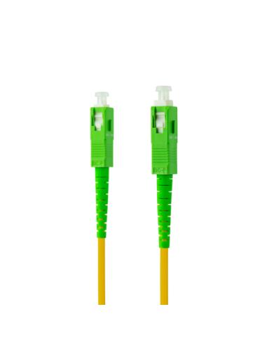 Nanocable Cable de Fibra Óptica SC/APC a SC/APC Monomodo Simplex LSZH, Amarillo, 3 m