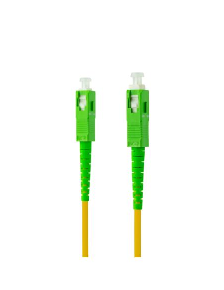 Nanocable Cable de Fibra Óptica SC/APC a SC/APC Monomodo Simplex LSZH, Amarillo, 3 m