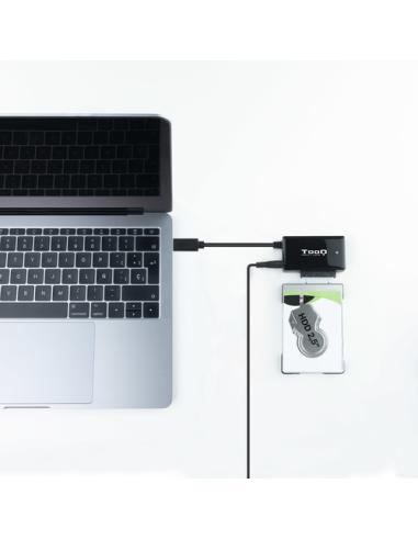TooQ TQHDA-02C base de conexión para disco duro USB 3.2 Gen 1 (3.1 Gen 1) Type-C Negro