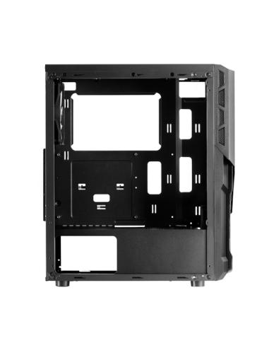 Mars Gaming MC-X2, Caja PC Gaming ATX, Frontal Acero FRGB, 2 Ventiladores 12cm FRGB, Ventana Lateral Completa, Negro