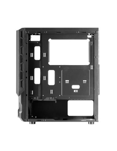Mars Gaming MC-X2, Caja PC Gaming ATX, Frontal Acero FRGB, 2 Ventiladores 12cm FRGB, Ventana Lateral Completa, Negro