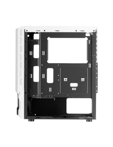 Mars Gaming MC-X2, Caja PC Gaming ATX, Frontal Acero FRGB, 2 Ventiladores 12cm FRGB, Ventana Lateral Completa, Blanco