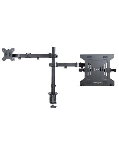StarTech.com Brazo Soporte Ajustable para Monitor con Bandeja VESA para un Ordenador Portátil de 4,5kg y una Pantalla de hasta 3