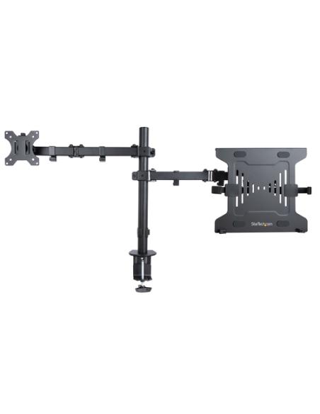 StarTech.com Brazo Soporte Ajustable para Monitor con Bandeja VESA para un Ordenador Portátil de 4,5kg y una Pantalla de hasta 3