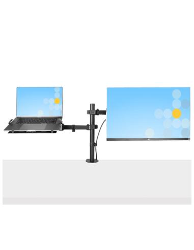 StarTech.com Brazo Soporte Ajustable para Monitor con Bandeja VESA para un Ordenador Portátil de 4,5kg y una Pantalla de hasta 3