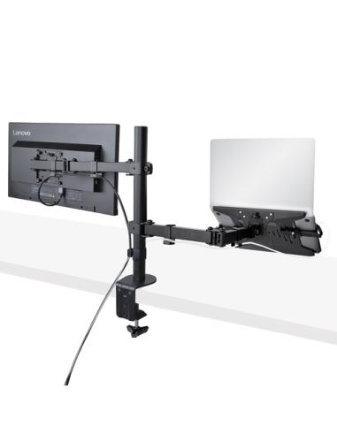 StarTech.com Brazo Soporte Ajustable para Monitor con Bandeja VESA para un Ordenador Portátil de 4,5kg y una Pantalla de hasta 3