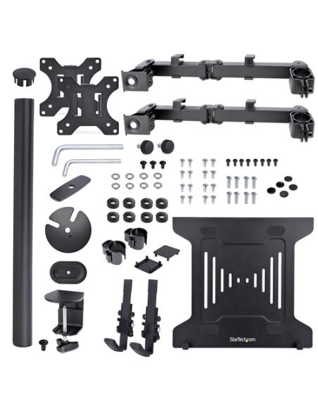 StarTech.com Brazo Soporte Ajustable para Monitor con Bandeja VESA para un Ordenador Portátil de 4,5kg y una Pantalla de hasta 3