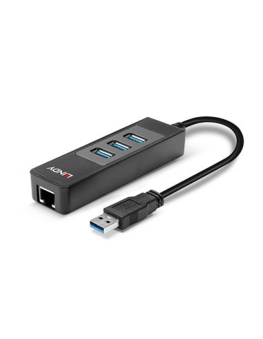 Lindy 43176 hub de interfaz USB 3.2 Gen 1 (3.1 Gen 1) Type-A 5000 Mbit/s Negro