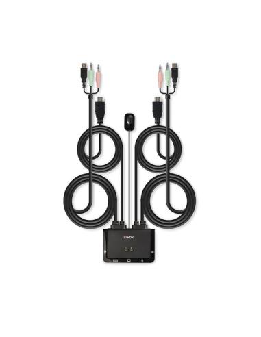 Lindy 42340 interruptor KVM Negro