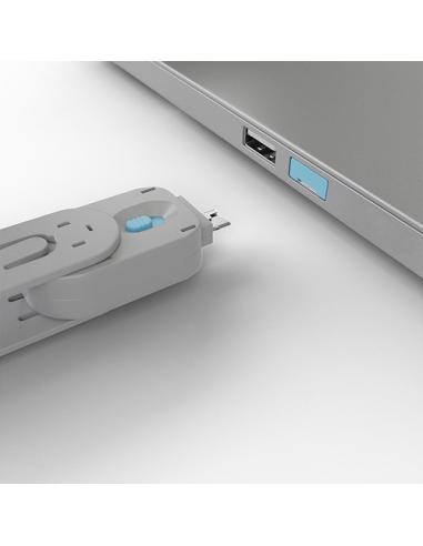 Lindy 40622 bloqueador de puerto Llave de bloqueador de puerto USB tipo A Azul Acrilonitrilo butadieno estireno (ABS) 1 pieza(s)