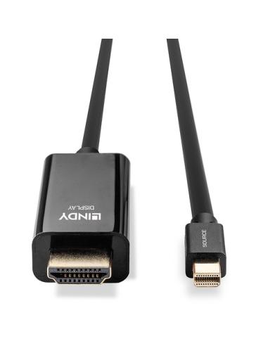 Lindy 36926 adaptador de cable de vídeo 1 m HDMI tipo A (Estándar) Mini DisplayPort Negro