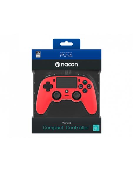 NACON PS4OFCPADRED mando y volante Rojo USB Gamepad Analógico/Digital PC, PlayStation 4