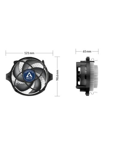 ARCTIC Alpine 23 CO Procesador Refrigerador de aire 9 cm Aluminio, Negro 1 pieza(s)
